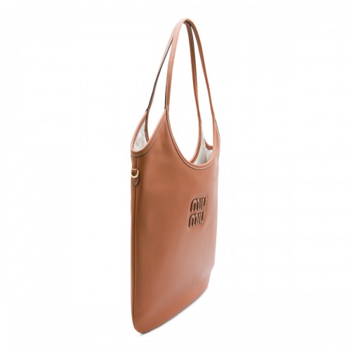 BROWN IVY LEATHER TOTE