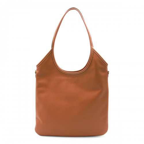 BROWN IVY LEATHER TOTE