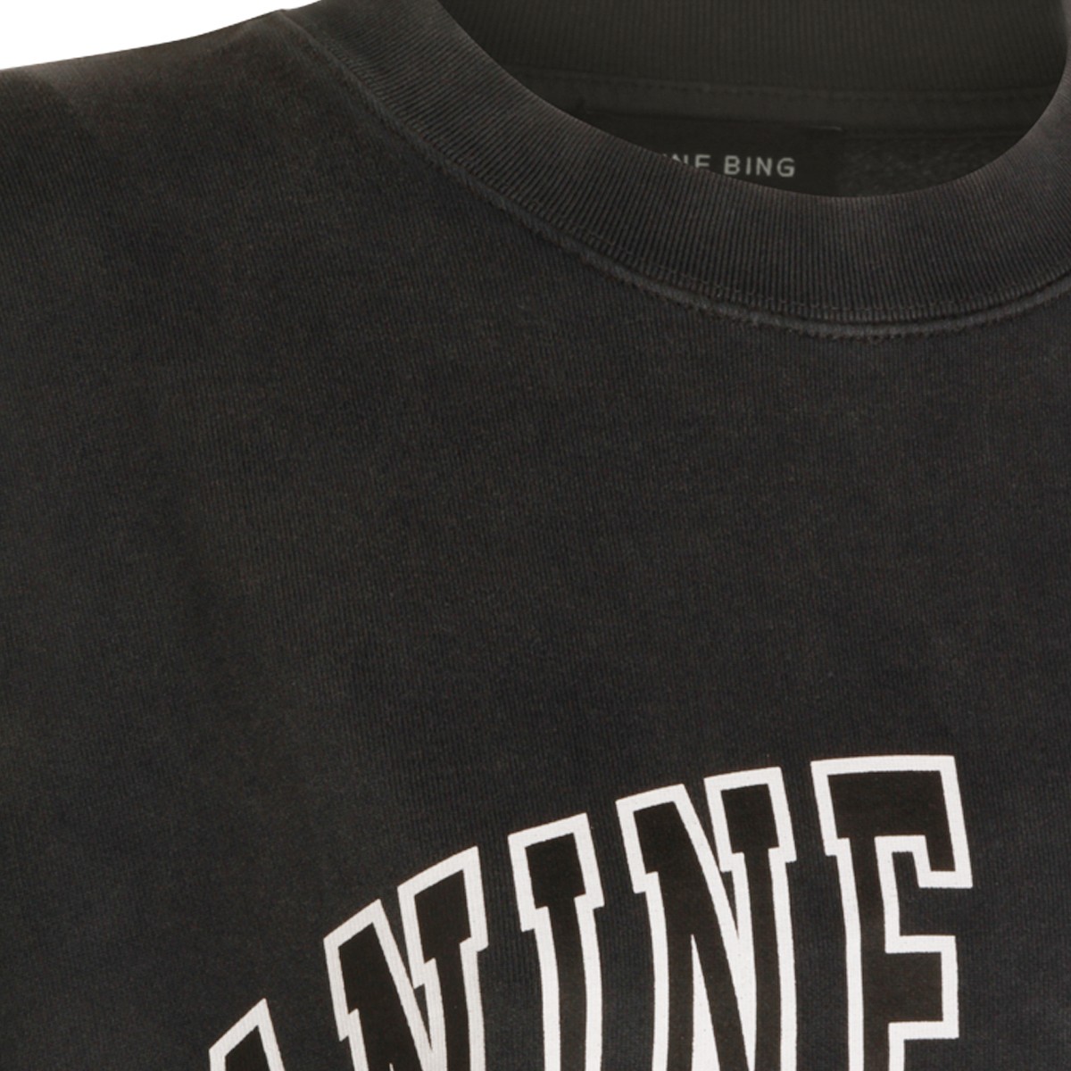 BLACK COTTON SWEATSHIRT