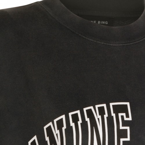 BLACK COTTON SWEATSHIRT