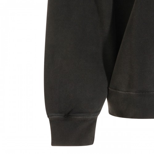 BLACK COTTON SWEATSHIRT