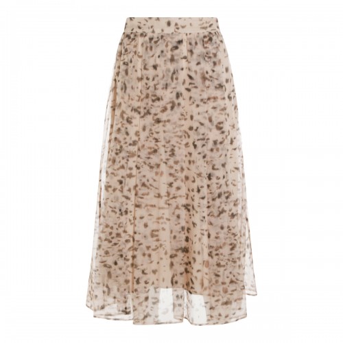 BEIGE SILK SKIRT