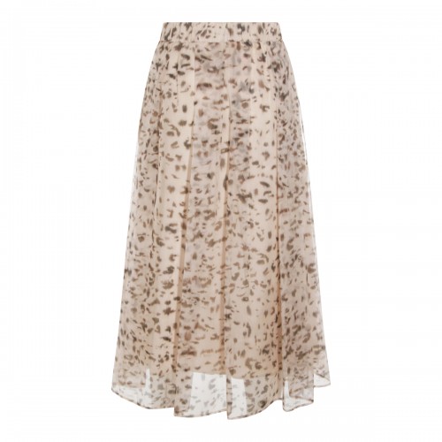 BEIGE SILK SKIRT