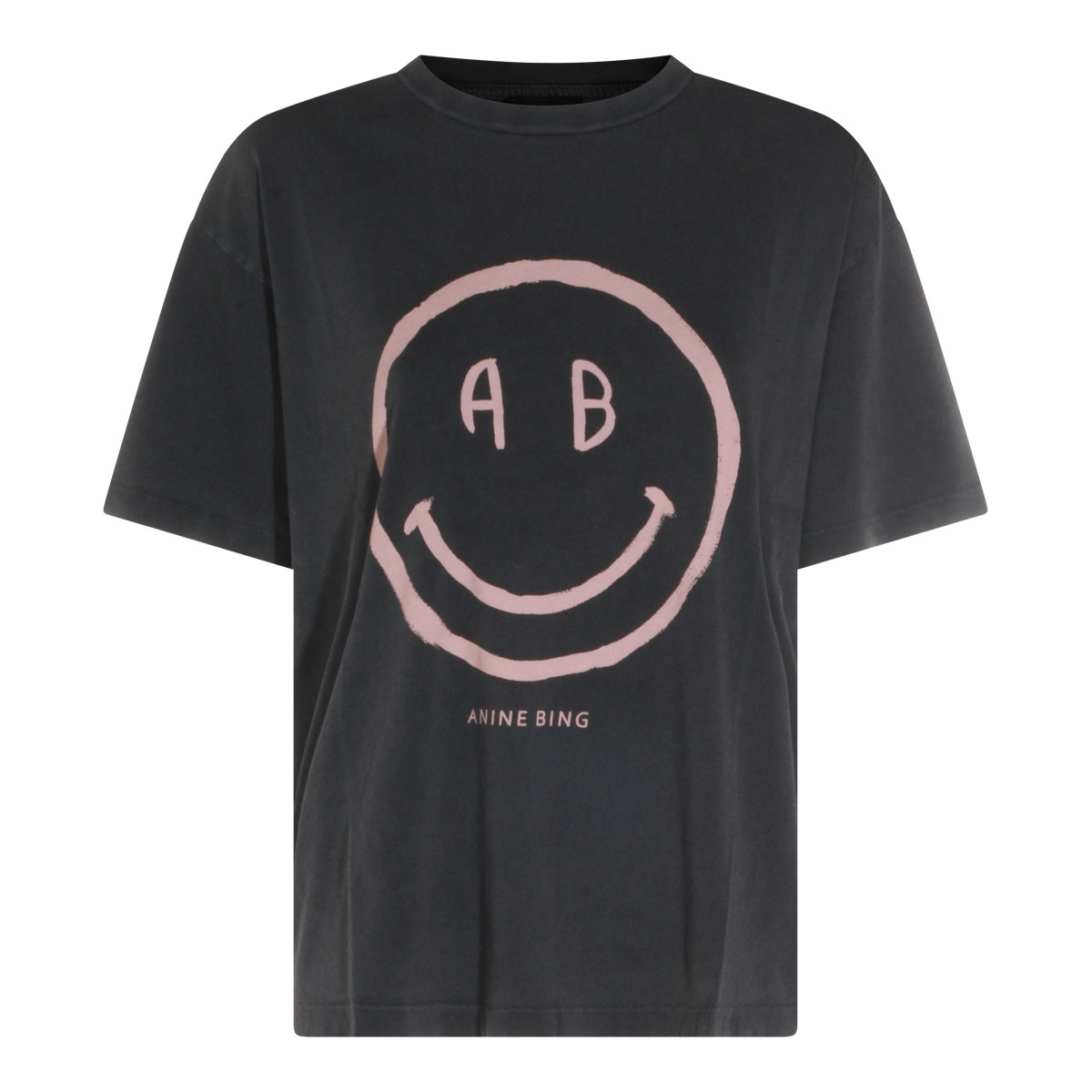 GREY COTTON SMILE T-SHIRT