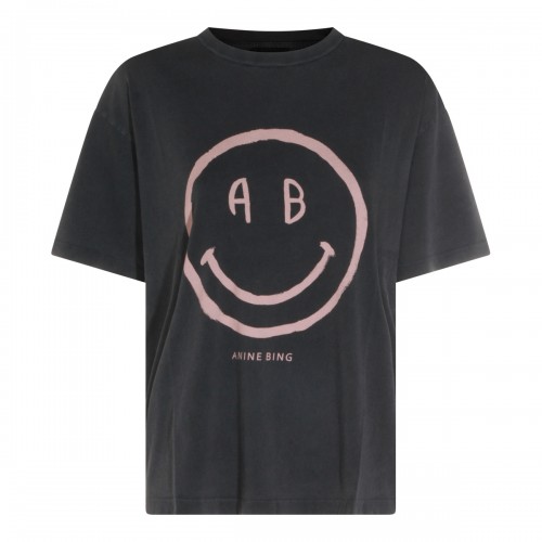 GREY COTTON SMILE T-SHIRT