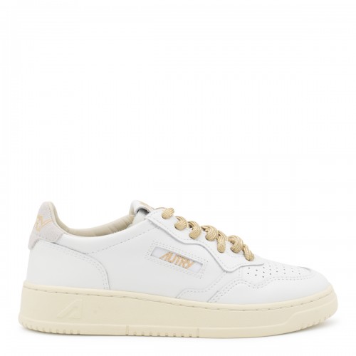 WHITE LEATHER MEDALIST LOW...