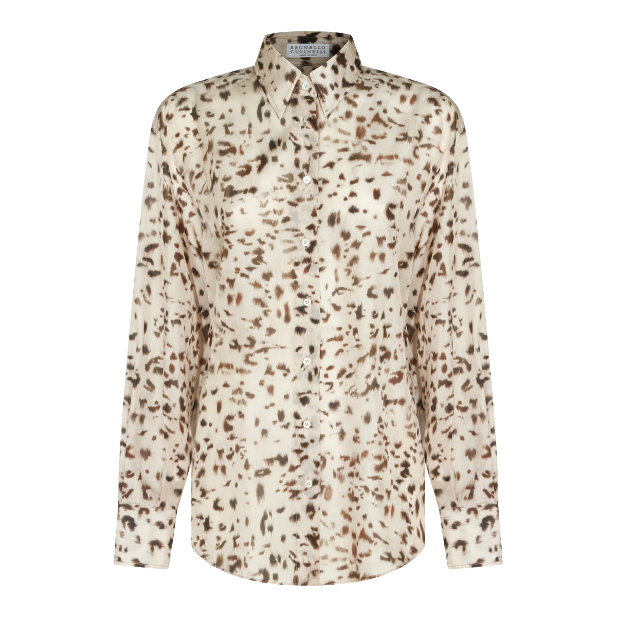 BEIGE SILK SHIRT
