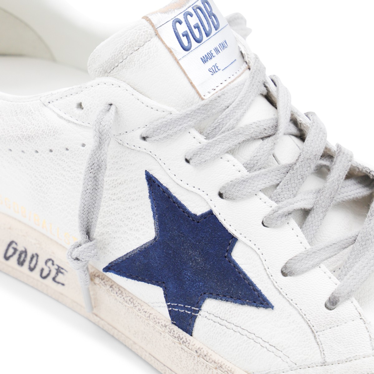 WHITE AND BLUE LEATHER BALL STAR...