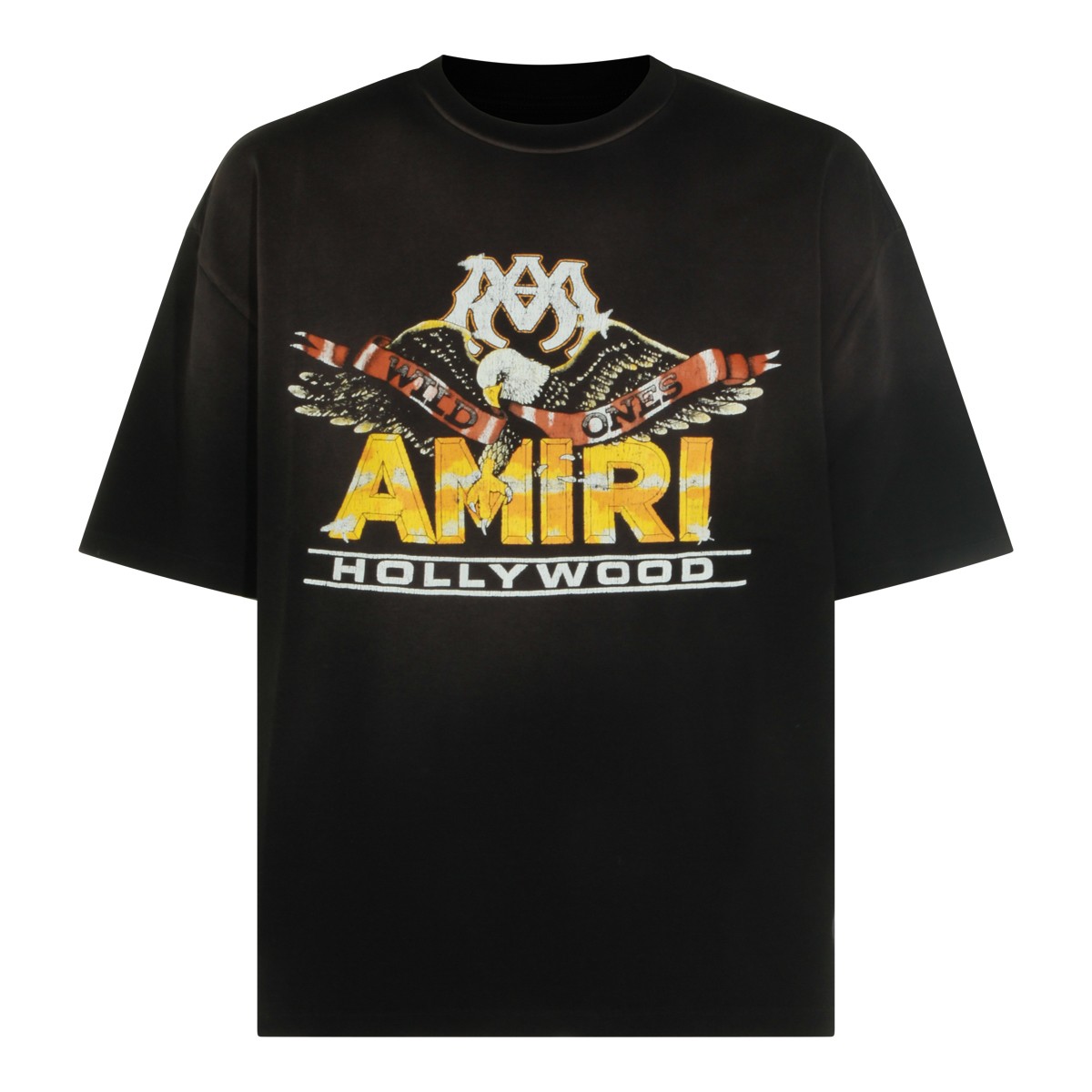 BLACK COTTON EAGLE VINT T-SHIRT
