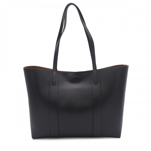 BLACK LEATHER TOTE BAG