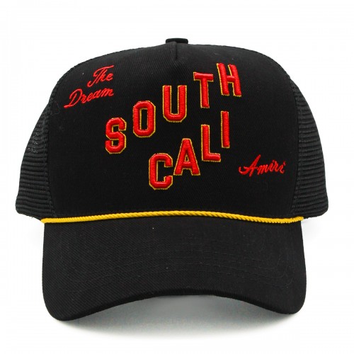 BLACK COTTON TRUCKER HAT