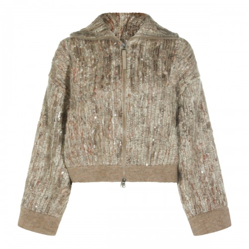 BEIGE WOOL KNITWEAR