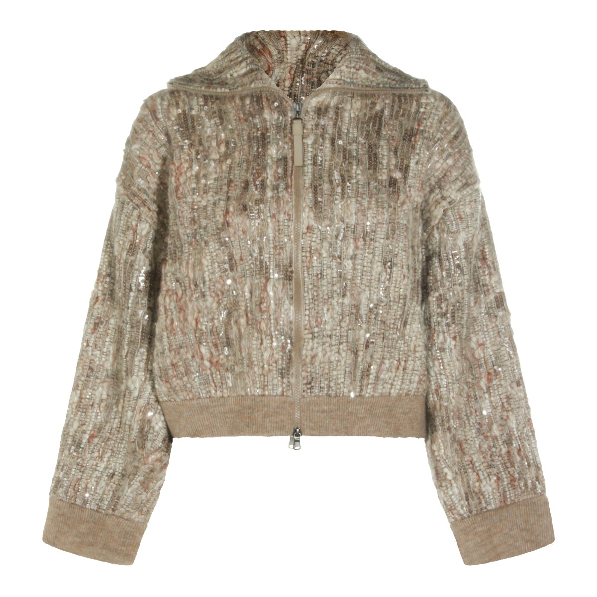 BEIGE WOOL KNITWEAR