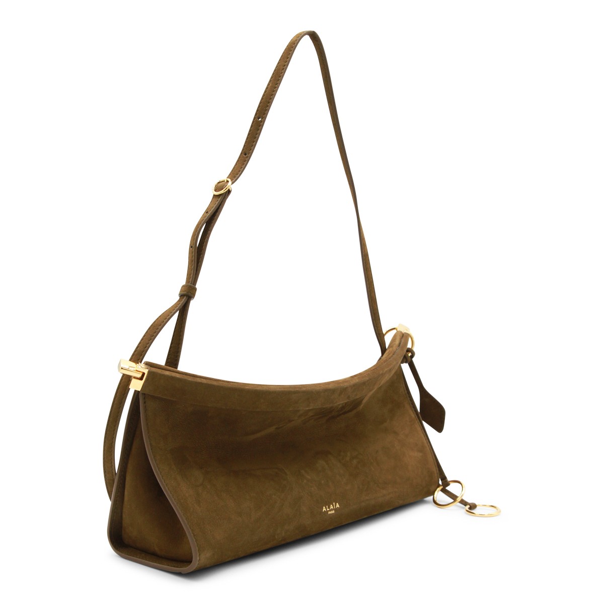 KHAKI LEATHER EAST WEST MEDIUM...