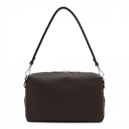 DARK BROWN LEATHER LUI MEDIUM CROSSBODY BAG