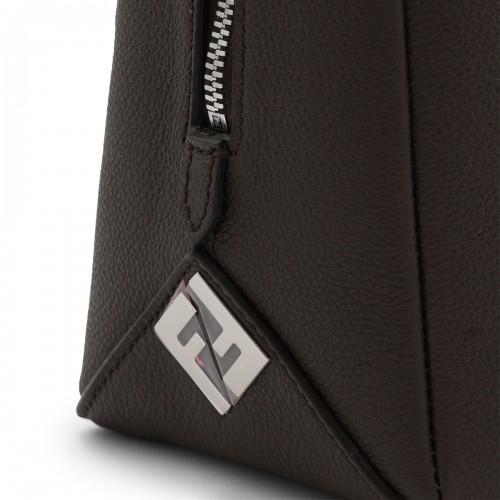 DARK BROWN LEATHER LUI MEDIUM CROSSBODY BAG
