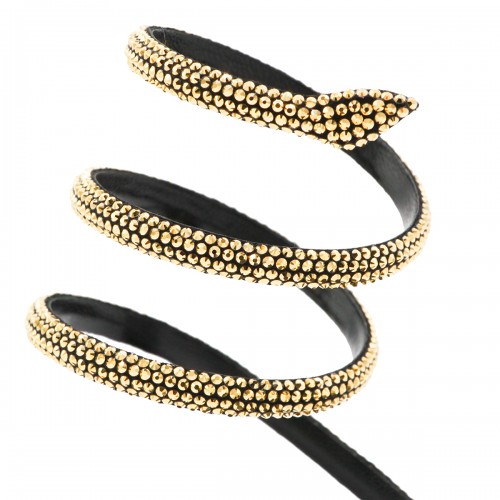 BLACK AND GOLD SANDALS