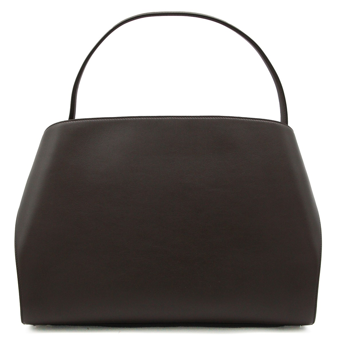 DARK BROWN LEATHER HUG SH M TOTE