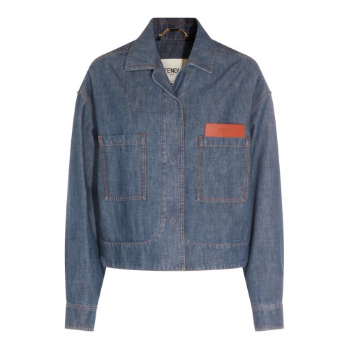 BLUE COTTON DENIM JACKET
