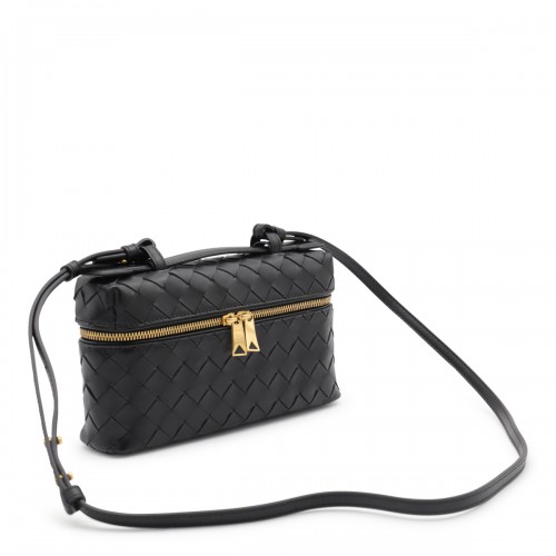 BLACK LEATHER TOP HANDLE BAG 2