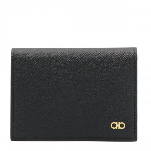 BLACK LEATHER CARD HOLDER