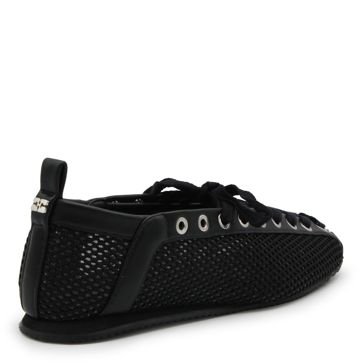 BLACK LEATHER FLATS