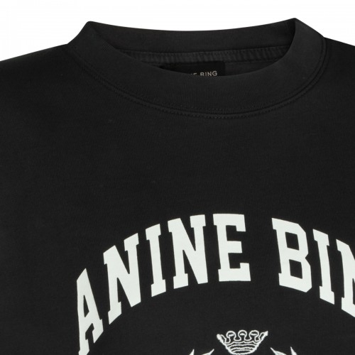 BLACK COTTON MILES COLLEGIATE SWEATSHIRT