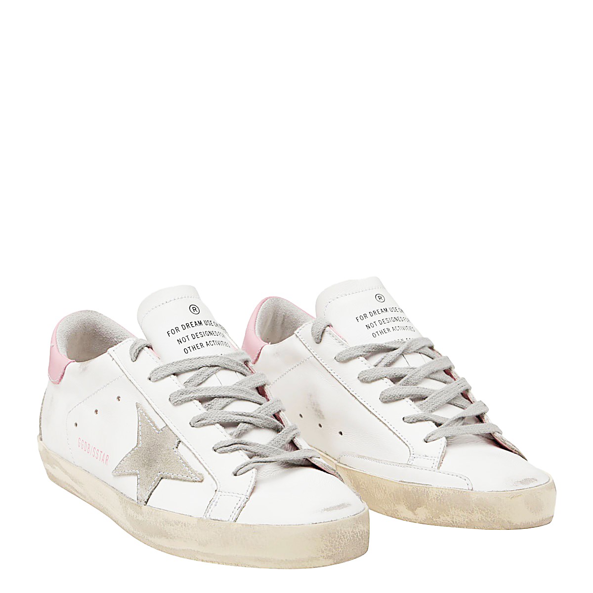 WHITE ICE AND PINK LEATHER SUPER-STAR...