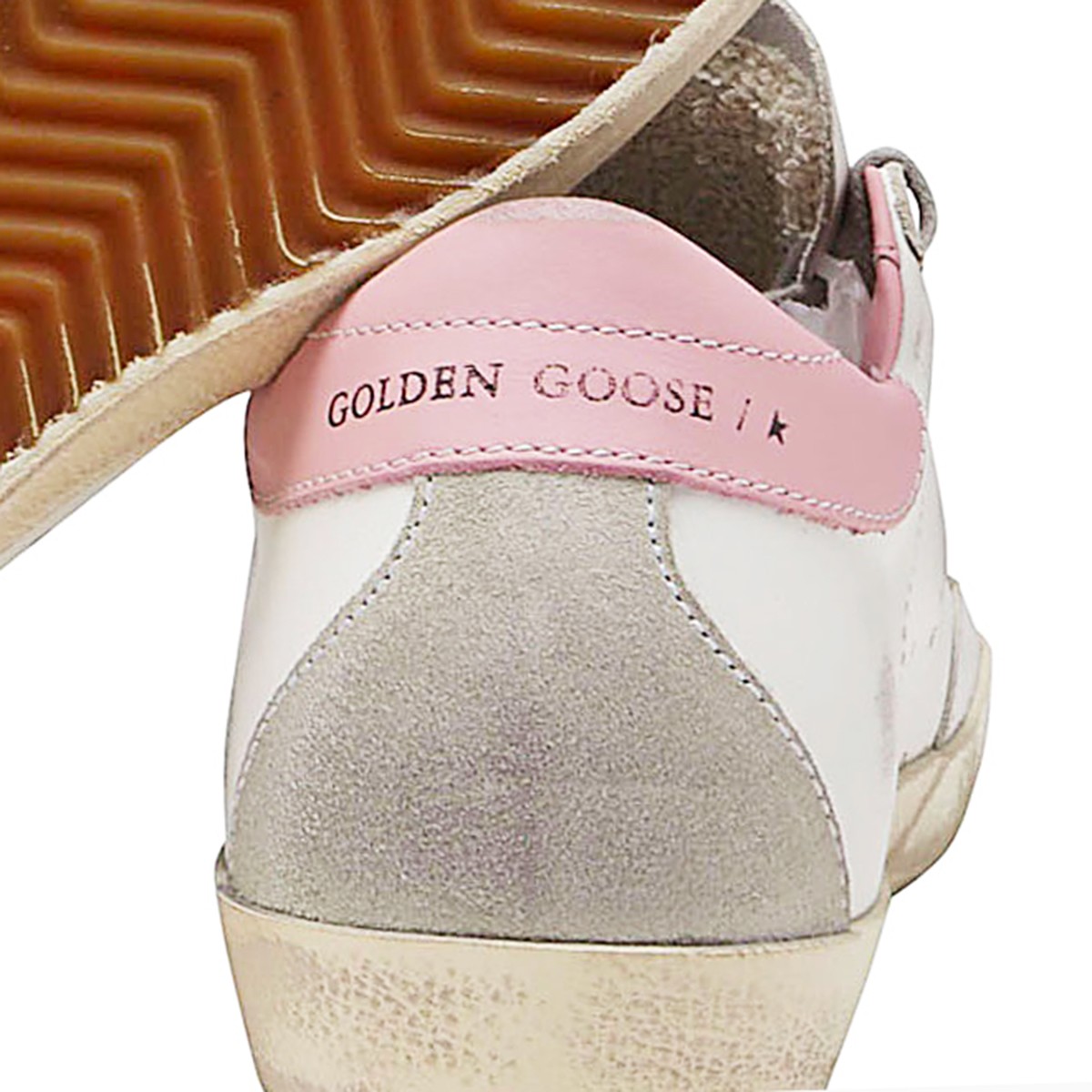 WHITE ICE AND PINK LEATHER SUPER-STAR...