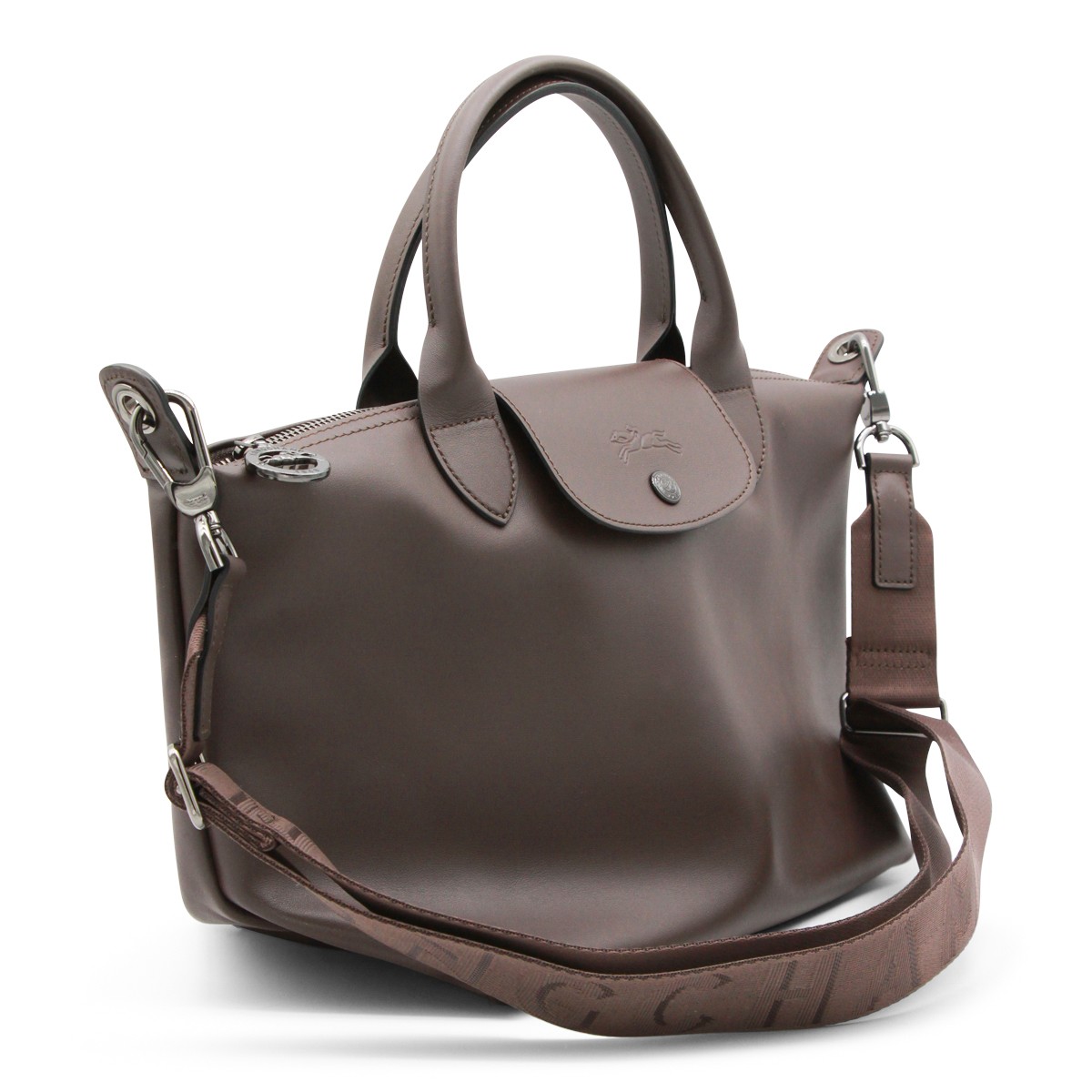 BROWN LEATHER LE PLIAGE ENERGY S TOTE