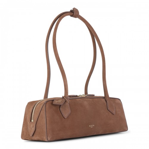 BROWN LEATHER LE TECKEL MEDIUM SHOULDER BAG