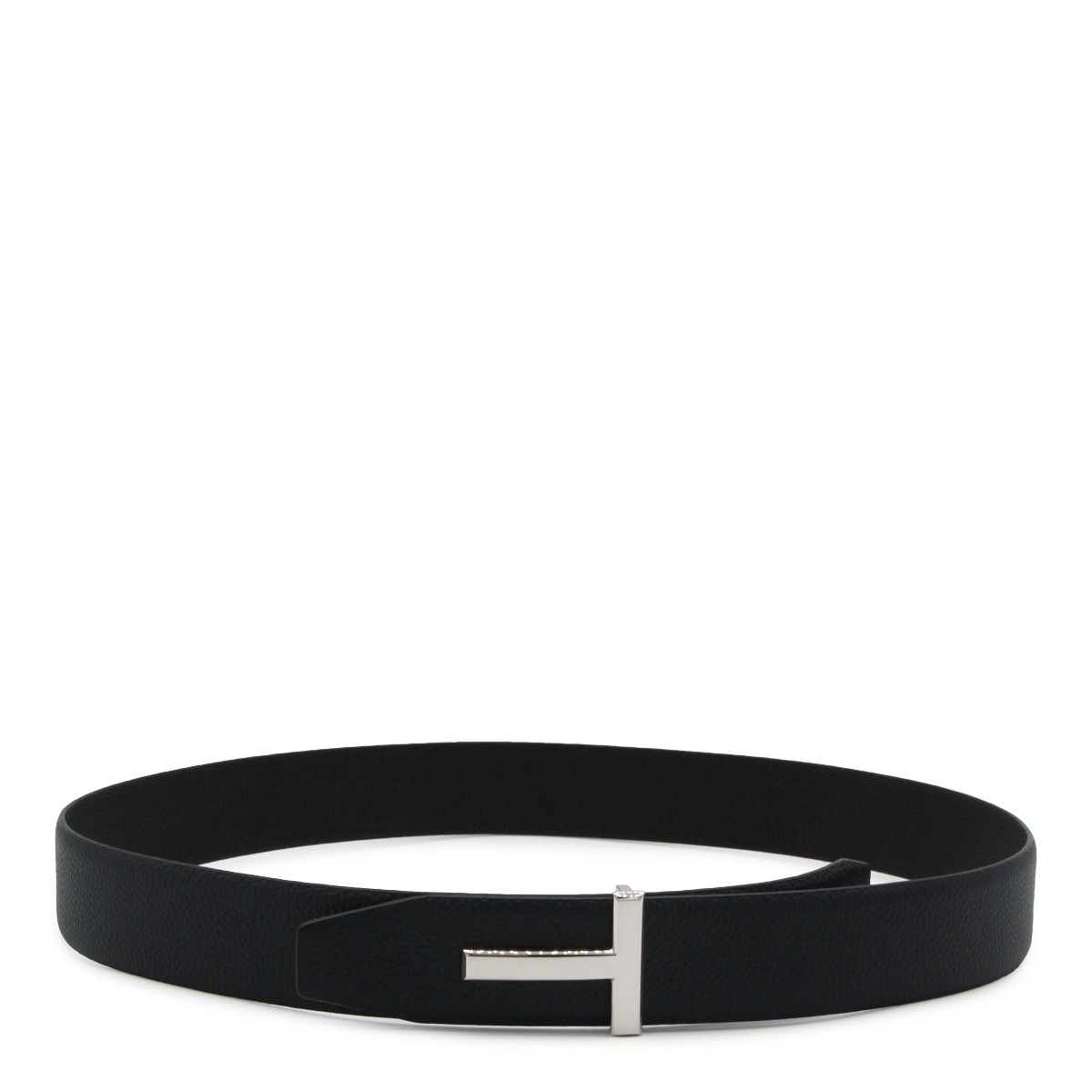 BLACK AND NAVY LEATHER BELT