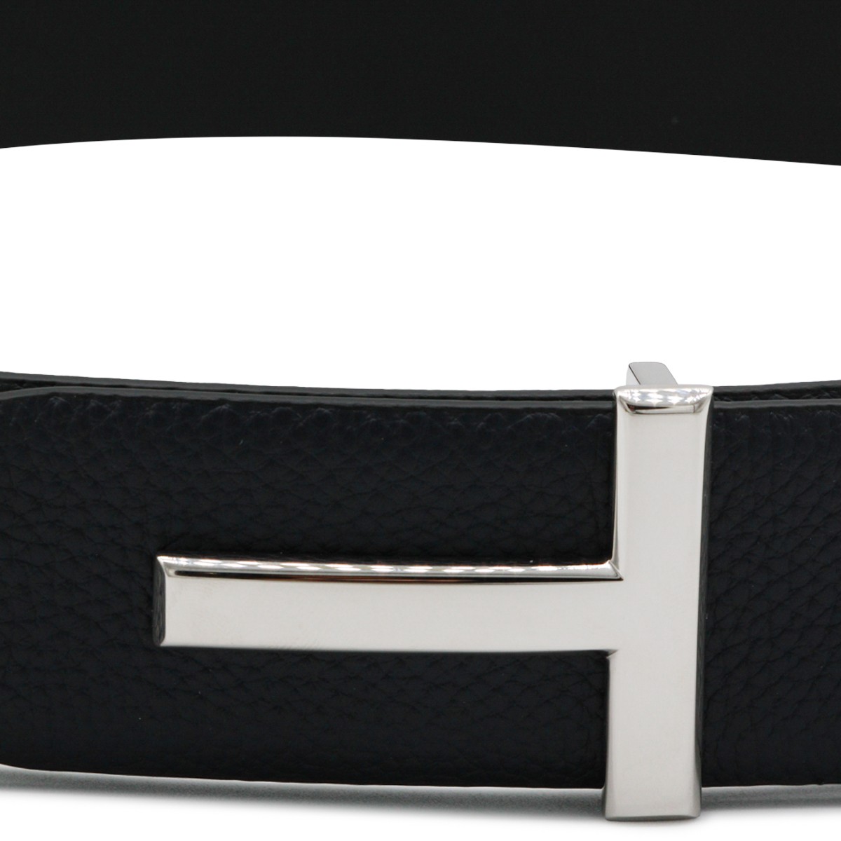 BLACK AND NAVY LEATHER BELT