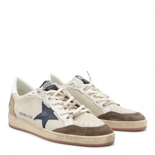 WHITE AND BROWN LEATHER... 2