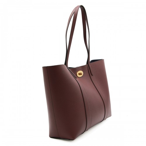 BURGUNDY LEATHER TOTE BAG 2