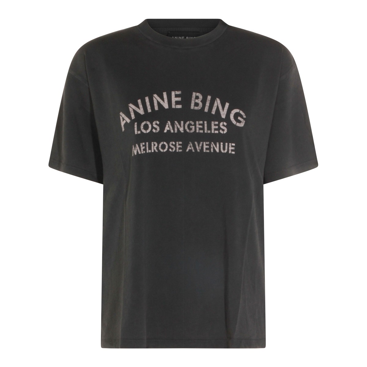 BLACK COTTON MELROSE T-SHIRT