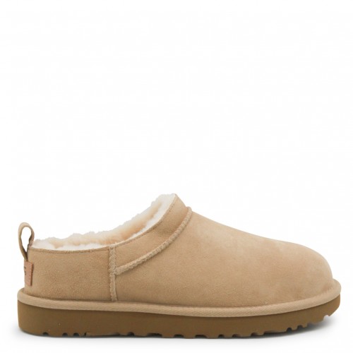 SAND LEATHER FLATS