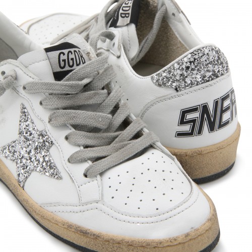 WHITE AND SILVER BALLASTAR SNEAKERS