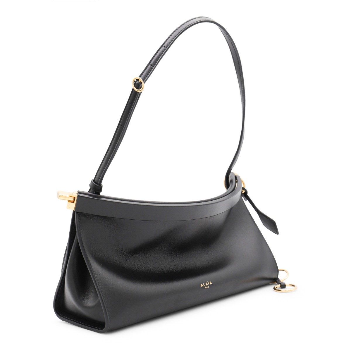 BLACK LEATHER EAST WEST MEDIUM...