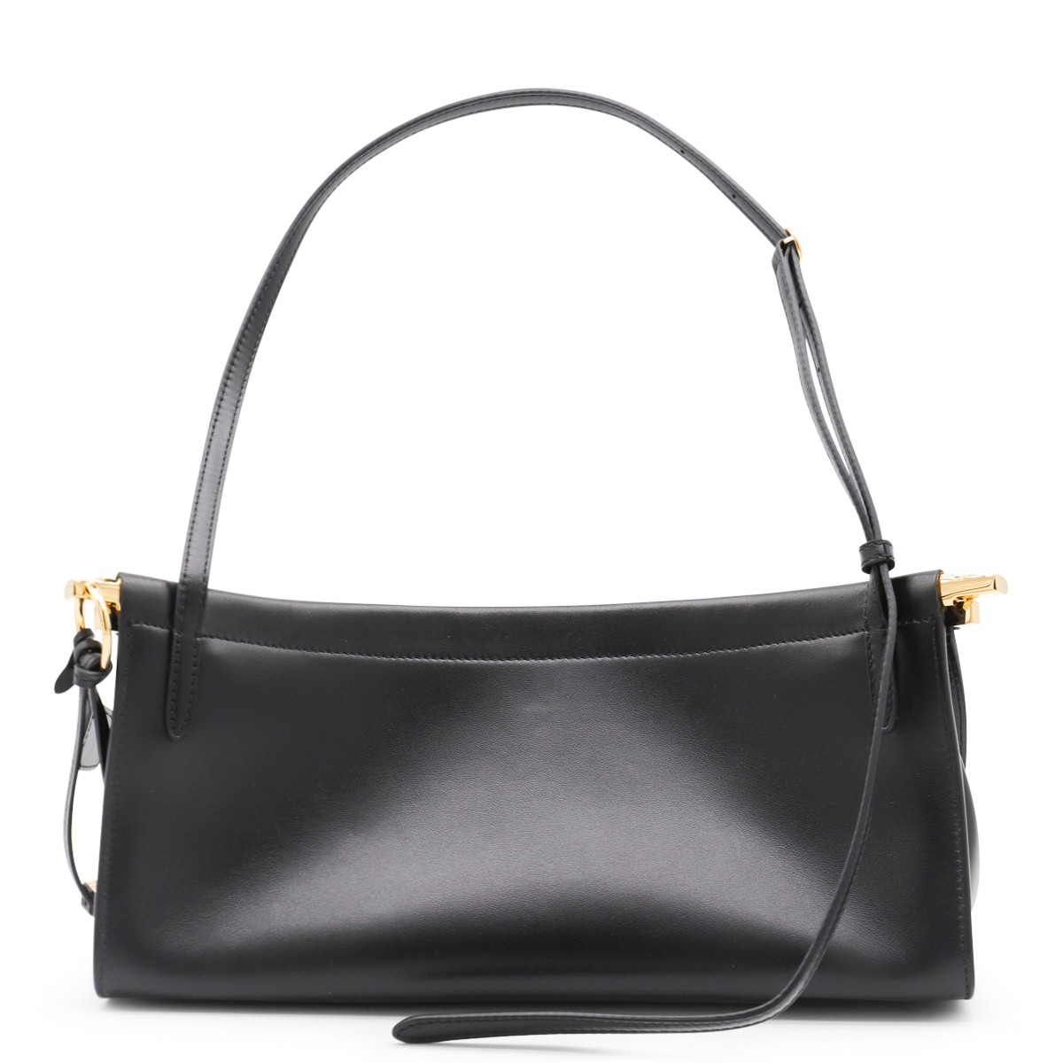 BLACK LEATHER EAST WEST MEDIUM...