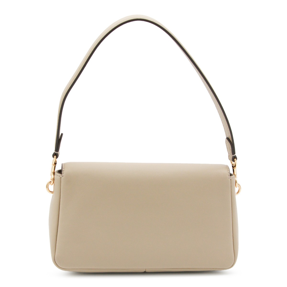 BEIGE LEATHER CHARLIE SMALL SHOULDER BAG