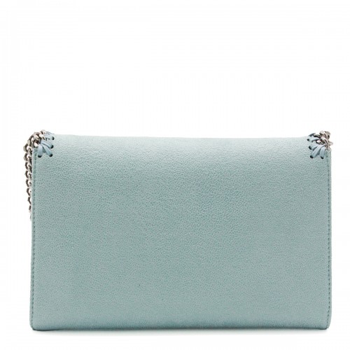 LIGHT BLUE FAUX LEATHER FALABELLA SHOULDER BAG