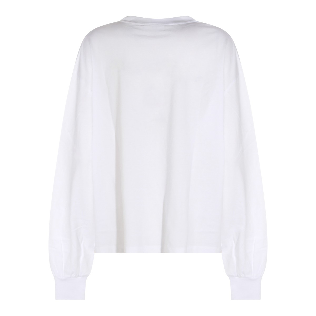 WHITE COTTON SWEATSHIRT