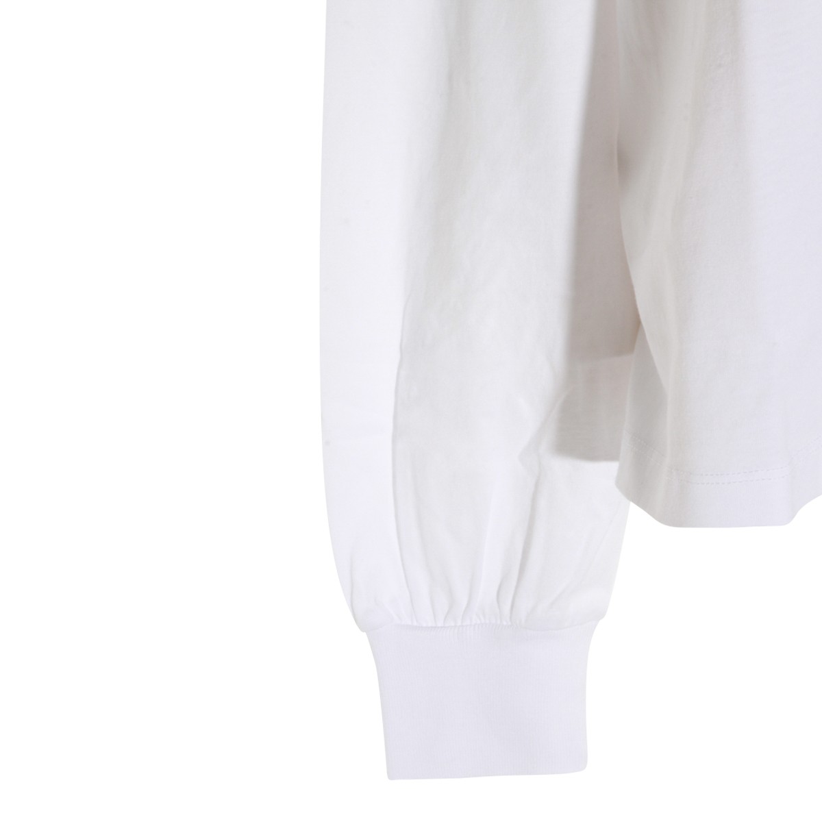 WHITE COTTON SWEATSHIRT