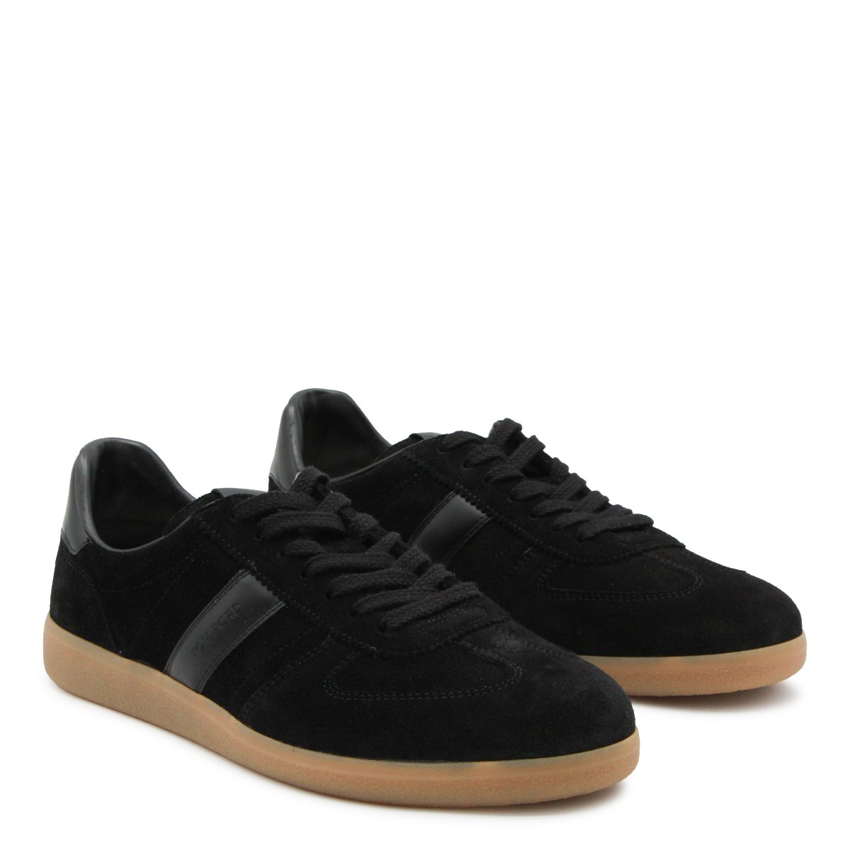 BLACK LEATHER SNEAKERS