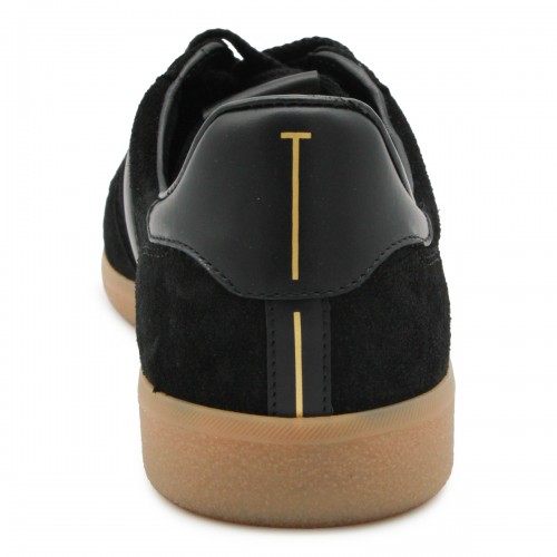 BLACK LEATHER SNEAKERS