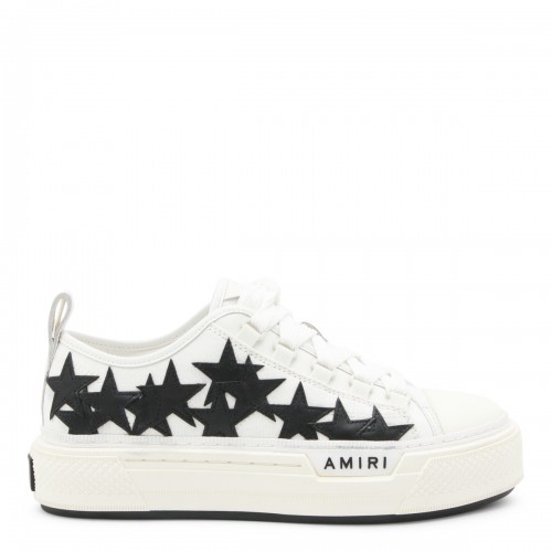 WHITE AND BLACK LEATHER...