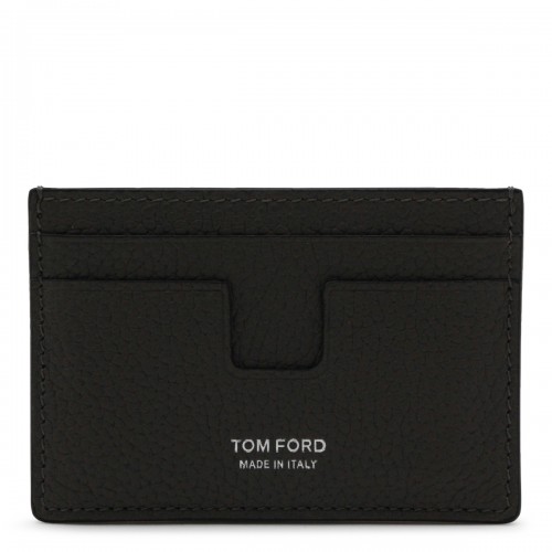 DARK GREY LEATHER CARD HOLDER