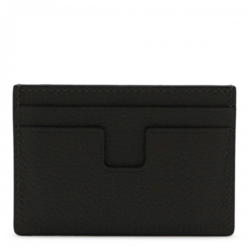 DARK GREY LEATHER CARD HOLDER