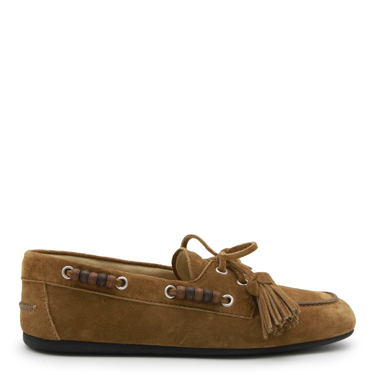GREEN OLIVE LEATHER LOAFERS